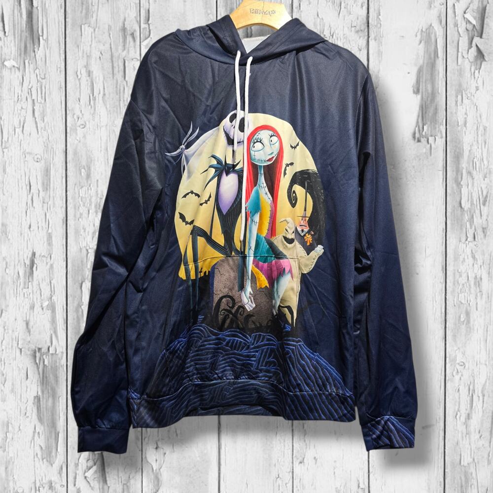 The Nightmare Before Christmas Jack & Sally Graphic Hoodie Sweatshirt Small